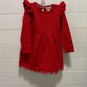 Cat & Jack Red Holiday Kids Dress